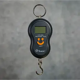 Ваги ручні Domotec MS-601, електронний кантер до 50 кг, безмен, портативні ваги, чорні
