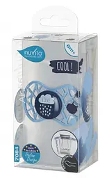 Силіконова ортодонтична пустушка Nuvita Air55 Cool Love, 6-12 міс., темно-синій (NV7084CB) - мініатюра 4