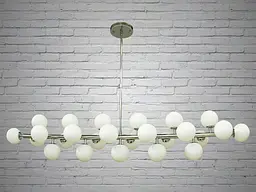 Люстра молекула в стилі Loft зі скляним плафоном для великої кімнати Diasha D1234/25HR