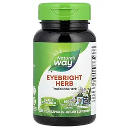 Очанка, Eyebright, 560 мг, 100 веганських капсул (280 мг у капсулі) Nature's Way vit0002501