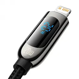 Кабель Baseus Display Fast Charging Cable Type-C to Lightning 20W 2m CATLSK-A01 Black - мініатюра 3