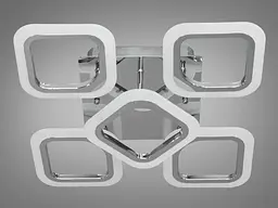 Люстра стельова LED Diasha AS8060/4+1HR, 60W, 3300 лм, хром, для вітальні, спальні, кухні, офісу - мініатюра 3