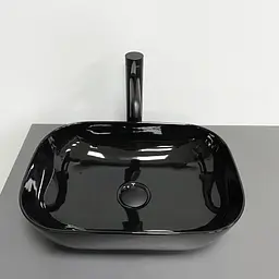 Умивальник VBI Ravenna black glossy накладний VBI-011227, Чорний - мініатюра 4