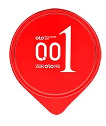 Збуджуючий ультратонкий презерватив OLO 0.01 RED з гіалуроновою кислотою, 1 шт Olo Olo zerolone red 101871