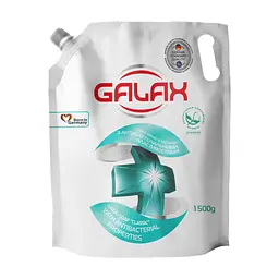 Жидкое мыло Galax Классическое С антибактериальными свойствами Дой-пак 1500 г (4823128002437)