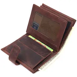 Невеликий чоловічий гаманець у vintage шкіри 9,5х11х2,5 см KARYA 9,5х11х2,5 см acs0024259 - мініатюра 6