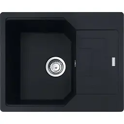 Кухонна мийка Franke Urban, фраграніт, прямокутник, з крилом, 620х500х220мм, чаша - 1, врізна, оборотна, UBG 611-62, чорний матовий