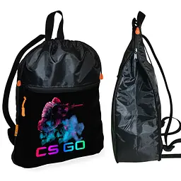 Рюкзак-мішок для взуття, спортивної форми CS:GO Counter-Strike дитяча сумка для змінки з розширювачем (01245)