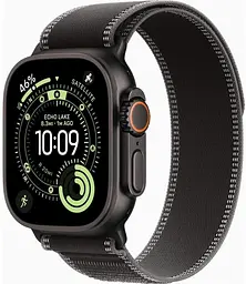 Смарт-годинник Apple Watch Ultra 3 GPS + Cellular 49mm Black Titanium Case with Black/Charcoal Trail Loop - M/L (MF1H4QP/A)