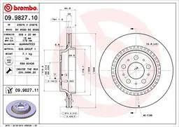 Диск тормозной задний вентилируемый Volvo Xc90 I 02-15г Brembo ( 09.9827.11 ) - миниатюра 2