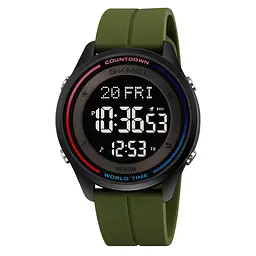 Чоловічий наручний годинник 2412PAG Army Green Skmei acs0029937