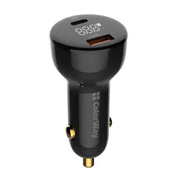 Зарядний пристрій ColorWay Power Delivery PPS USB (USB-A + USB-C) (100 Вт) чорний (CW-CHA044PD-BK) - мініатюра 2