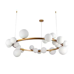 Люстра стельова Levistella 918LP267-24 XGD+WH, 24 плафона, метал, скло, сучасний стиль для дому