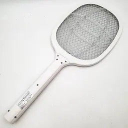 Мухобійка акумуляторна електрична ракетка знищувач комах UKC Electric Mosquito Swatter білий - мініатюра 4