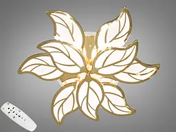 Люстра стельова LED Diasha 8028/6+3G, 140W, 3200K-6000K, золото, сучасний стиль для дому