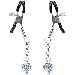 Затискачі для сосків Liebe Seele Glow-in-dark Nipple Clamps блакитний