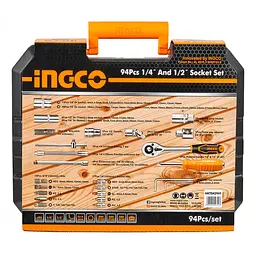 Набір торцевих головок Ingco Industrial 1/4" та 1/2" 94 предмети (HKTS42941) - мініатюра 7