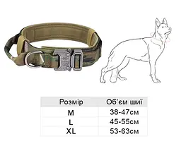 Нашийник для собак Harness, нейлоновий з металевою пряжкою-фастекс Камуфляж, L - мініатюра 3