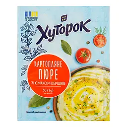 Пюре картопляне Хуторок Зі смаком вершків, 30 г