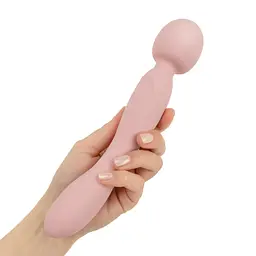 Двосторонній масажер-вібратор Good Vibes Only - SIMI Double-Sided Wand Vibrator Soft Silicone - Pink - мініатюра 8