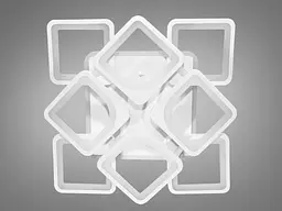 Люстра стельова LED Diasha S8060/4+4WH, 130W, 3200K-6000K, білий акрил, сучасний стиль для дитячої кімнати - мініатюра 4