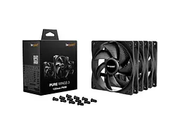Вентилятор Be quiet! Pure Wings 3 120mm PWM 3-Pack Black (BL141) - мініатюра 6