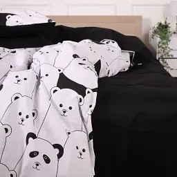Підковдра MirSon Ranforce Elite 17-4849 White bear 110 x 140 см чорно-біла (2200009584329) - мініатюра 6