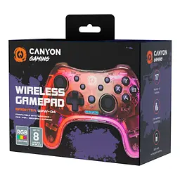 Геймпад Canyon Brighter GPW-04 Wireless RGB 5in1 PS4/Xbox360 Crystal (CND-GPW04) - мініатюра 2