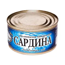 Сардина Океанічна атлантична натуральна з додаванням олії, 230 г (613047) - мініатюра 2