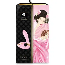 Вагінально-кліторальний вібратор Shunga Soyo Light Pink - мініатюра 7