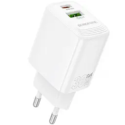 МЗП Borofone BN29 Fuente PD30W+QC3.0 (1USB-A/1C) White