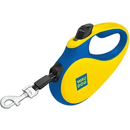 Повідець-рулетка для собак Waudog R-leash, малюнок "Colors of freedom", L, до 50 кг, 5 м, світловідбивна стрічка - мініатюра 3