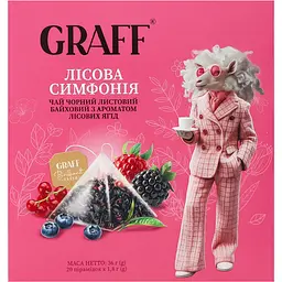 Чай чорний Graff Forest symphony у пірамідках з лісовими ягодами 36 г (20 шт. х 1.8 г)  - мініатюра 6