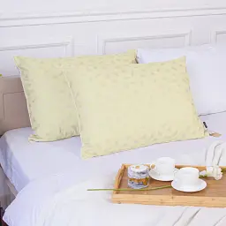Подушка пухова MirSon Karmen №1800 Bio-Beige м'яка пух 90% 50х70 см біло-бежева (2200003011753) - мініатюра 8