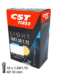 Камера велосипедна CST Light 16x1.5/1.75 AV 33 мм (G0001340) - мініатюра 2