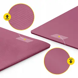 Килимок (мат) спортивний 4FIZJO NBR 190 x 100 x 1.5 см для йоги та фітнесу Burgundy (P-5905973407144) - мініатюра 9