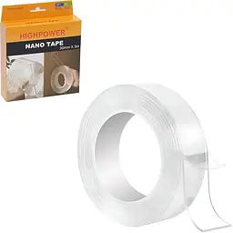 Скотч двосторонній NANO Tape 3см*3м HP1627/1608 прозорий