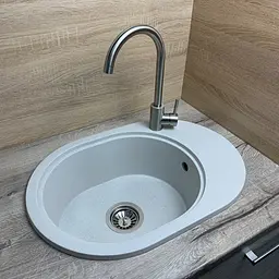 Кухонна мийка Adamant Ovale 610x420x180 old stone 644223, Сірий - мініатюра 2
