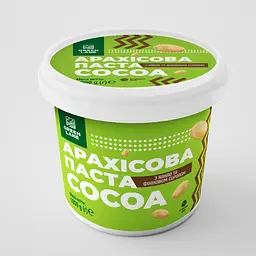 Арахісова паста з какао та фініковим сиропом 1000 г., натуральна, без доданого цукру COCOA