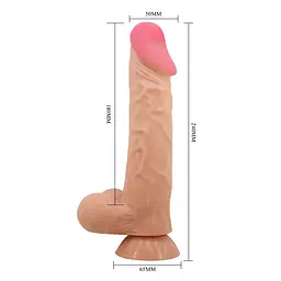 Фалоімітатор - Pretty Love Sliding Skin 9.4" Flesh - мініатюра 6