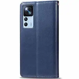 Шкіряний чохол-книжка GETMAN Gallant (PU) для Xiaomi 12T / 12T Pro Синій - мініатюра 2