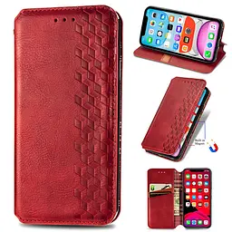 Чохол-книжка GETMAN Cubic Cover Case для Xiaomi Redmi 9A / 9AT (Red) [52802] - мініатюра 2