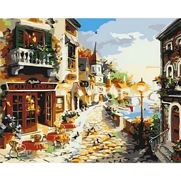 Набір для розпису по номерах Казкова вулиця, 40x50 см, BS7233