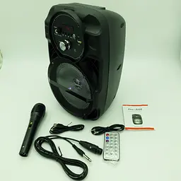 Акустична система акумуляторна бездротова Bluetooth колонка 6.5" радіо та мікрофон USB FM 15 Вт Lige A66 - мініатюра 4