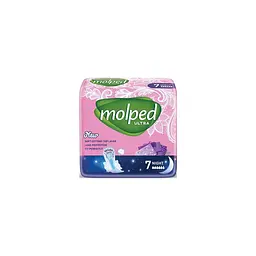 Гігієнічні прокладки Molped Ultra night 6 крапель 7 шт.