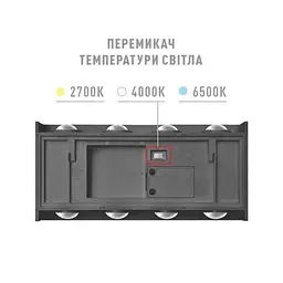 Фасадний світлодіодний світильник MAXUS MWL 8W 3CCT IP65 BL Square - мініатюра 3
