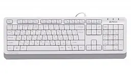 Клавіатура A4Tech FKS10 Fstyler, білий/Grey, USB, кнопки Natural_A Shape, 12 мультимедійних кнопок, захист від бризок, 1.5 м,