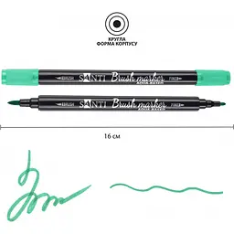 Маркер акварельний Santi Brush Marker SWB-20 м‘ятний двосторонній 6 шт. (391076) - мініатюра 3