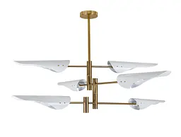 Люстра стельова LED Levistella 761V1019-6 WH, 6 плафонов, E14, бронза, білий, сучасний стиль для дому