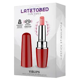 Міні-вібратор Latetobed Viblips Red Stimulator, 9,5 см (червоний) - мініатюра 4